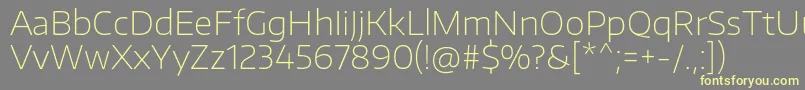 EncodesanswideThin Font – Yellow Fonts on Gray Background