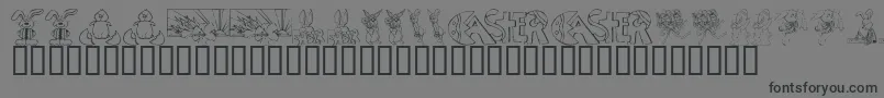 フォントKrEasterNo2 – 黒い文字の灰色の背景