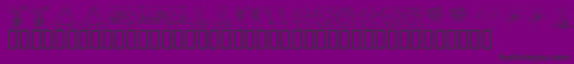 KrEasterNo2 Font – Black Fonts on Purple Background