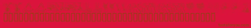 KrEasterNo2 Font – Brown Fonts on Red Background
