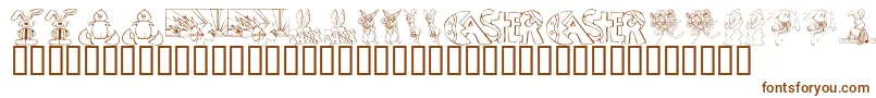 Шрифт KrEasterNo2 – коричневые шрифты на белом фоне