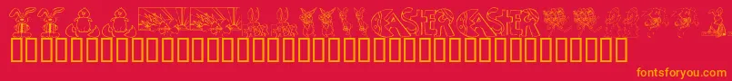 KrEasterNo2 Font – Orange Fonts on Red Background