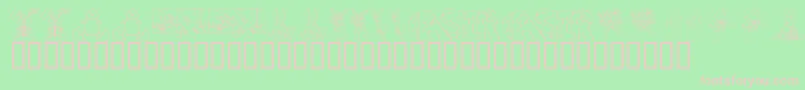 KrEasterNo2 Font – Pink Fonts on Green Background