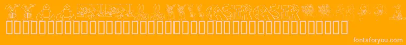 KrEasterNo2 Font – Pink Fonts on Orange Background