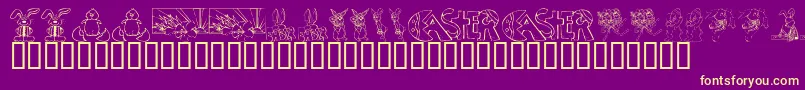 KrEasterNo2 Font – Yellow Fonts on Purple Background