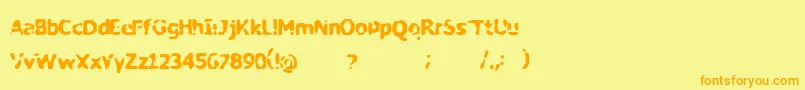 Mybiopsy Font – Orange Fonts on Yellow Background