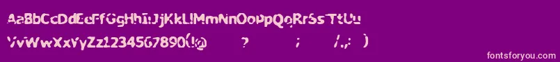 Mybiopsy Font – Pink Fonts on Purple Background