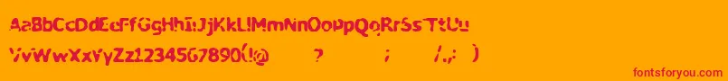 Mybiopsy Font – Red Fonts on Orange Background