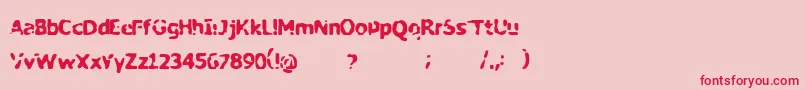 Mybiopsy-Schriftart – Rote Schriften auf rosa Hintergrund