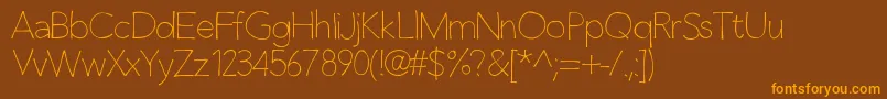 Claphappylight Font – Orange Fonts on Brown Background