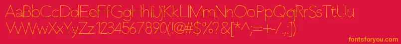 Claphappylight Font – Orange Fonts on Red Background