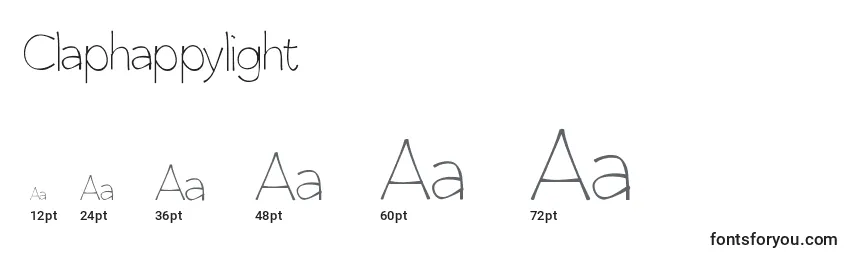 Claphappylight Font Sizes