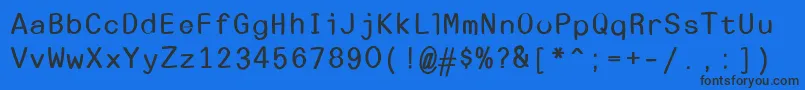 Шрифт Escapetypewritersansbold – чёрные шрифты на синем фоне