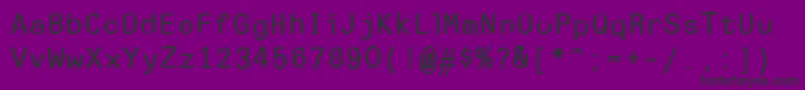 フォントEscapetypewritersansbold – 紫の背景に黒い文字