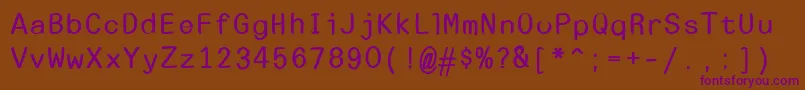 Шрифт Escapetypewritersansbold – фиолетовые шрифты на коричневом фоне