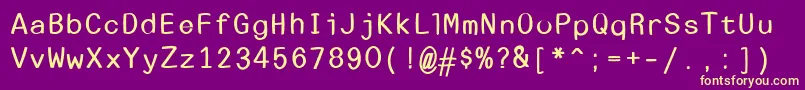 Шрифт Escapetypewritersansbold – жёлтые шрифты на фиолетовом фоне