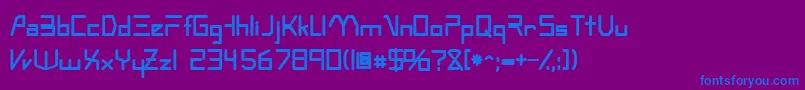 フォントOscillosskBold – 紫色の背景に青い文字