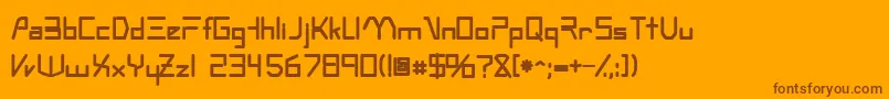 Шрифт OscillosskBold – коричневые шрифты на оранжевом фоне