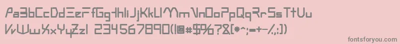 フォントOscillosskBold – ピンクの背景に灰色の文字