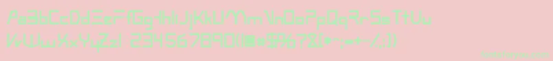 OscillosskBold Font – Green Fonts on Pink Background