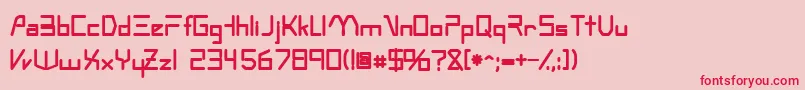 フォントOscillosskBold – ピンクの背景に赤い文字