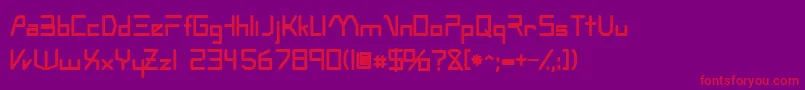 OscillosskBold Font – Red Fonts on Purple Background