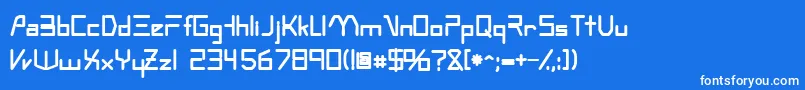 フォントOscillosskBold – 青い背景に白い文字