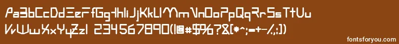 フォントOscillosskBold – 茶色の背景に白い文字