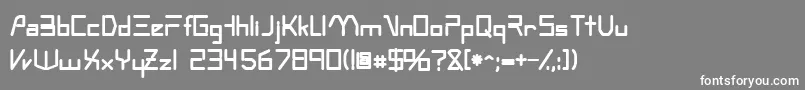 フォントOscillosskBold – 灰色の背景に白い文字