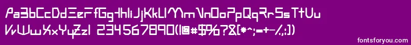 フォントOscillosskBold – 紫の背景に白い文字