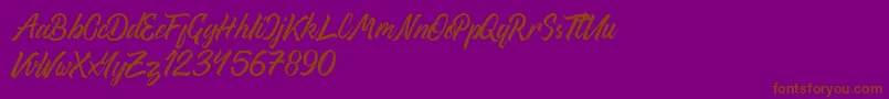 ThipeTypefaceDemo Font – Brown Fonts on Purple Background