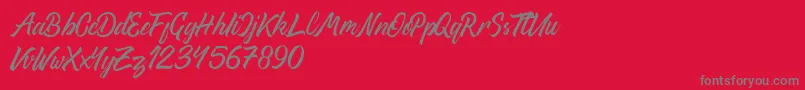 ThipeTypefaceDemo Font – Gray Fonts on Red Background