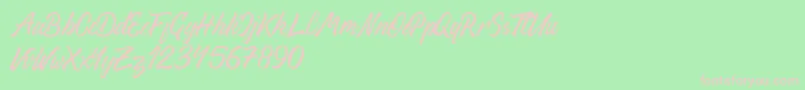 ThipeTypefaceDemo Font – Pink Fonts on Green Background