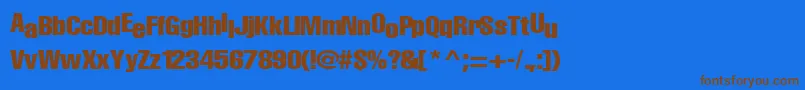 Babymaker35RegularTtcon Font – Brown Fonts on Blue Background