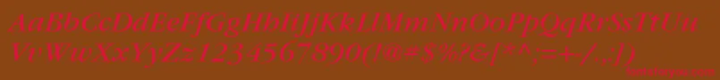 ItcGaramondLtBookItalic Font – Red Fonts on Brown Background