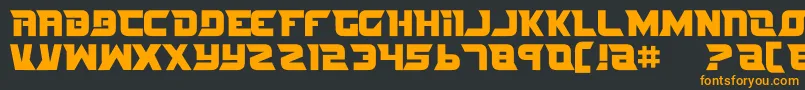 NifeFites Font – Orange Fonts on Black Background