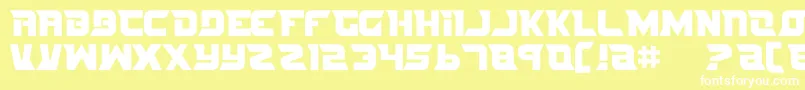 NifeFites Font – White Fonts on Yellow Background