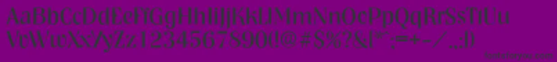 NashvilleserialRegular Font – Black Fonts on Purple Background