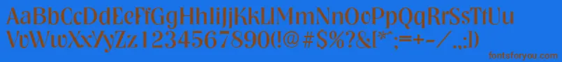 NashvilleserialRegular Font – Brown Fonts on Blue Background