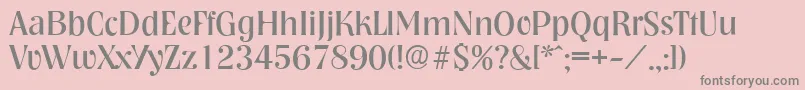 NashvilleserialRegular Font – Gray Fonts on Pink Background