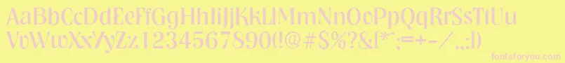 Шрифт NashvilleserialRegular – розовые шрифты на жёлтом фоне