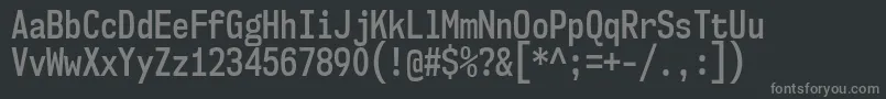 Nk57MonospaceCdSb Font – Gray Fonts on Black Background