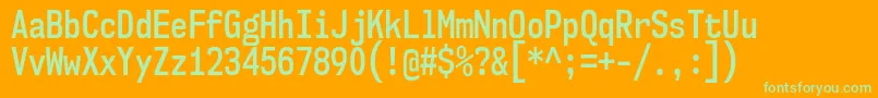 Nk57MonospaceCdSb Font – Green Fonts on Orange Background