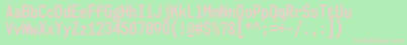 Nk57MonospaceCdSb Font – Pink Fonts on Green Background
