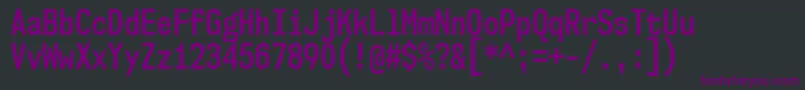 Nk57MonospaceCdSb Font – Purple Fonts on Black Background