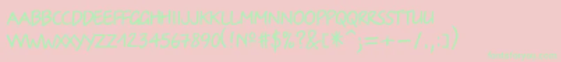 Irina Font – Green Fonts on Pink Background