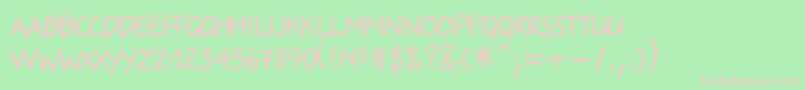 Irina Font – Pink Fonts on Green Background
