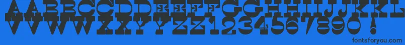 SpoghettiWesternTfb Font – Black Fonts on Blue Background