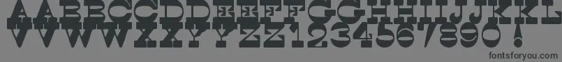 SpoghettiWesternTfb-Schriftart – Schwarze Schriften auf grauem Hintergrund