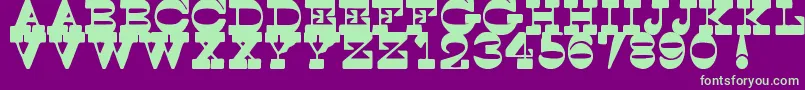 SpoghettiWesternTfb Font – Green Fonts on Purple Background